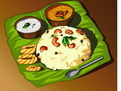 Pongal (dish) adobe adobe illustrator art artist digital digital art digital illustration dish food food illustration foodie graphic design illustration illustration art illustrator india rice tasty yummy yummy menu