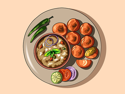 Food Illustration art artist digital art food and drink graphic design illustration illustrator ui
