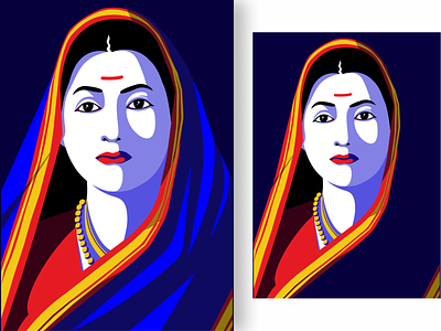 Vector portrait in Adobe Illustrator art character design girl illustration illustrator malika favre portrait portrait illustrat portrait illustration vector