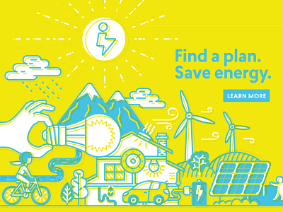Energy Company Illustrations design icon design illustration layout design