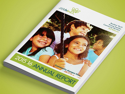 North County Lifeline Annual Report annual report design branding life lifeline line non profit youth