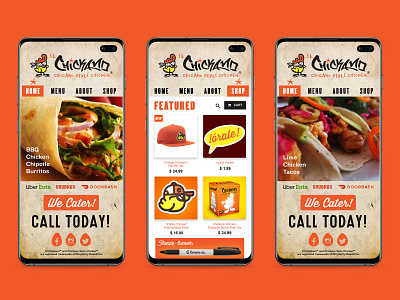 Chickano Chicken Mobile Platform art direction branding chicano design illustration mexican mobile nittygritty ui ux uxui website design