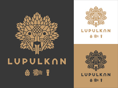 Lupulkan Cerveza God art direction beer branding cerveza design hops illustration logo logodesign lupulkan lupulo mexican nittygritty quezalcoatl typography