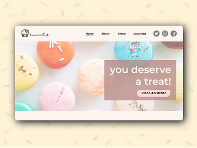 Bakery Landing Page dailyui dailyuichallenge design home page home screen homepage illustration illustrator landing page landingpage minimal ui web website