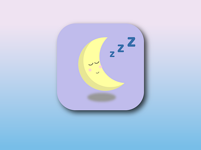 Sleep App Icon app cute dailyui dailyuichallenge design icon illustration illustrator logo minimal mobile sleep