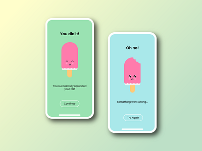 Flash Message 011 app cute dailyui dailyuichallenge design error flash message illustration illustrator message minimal mobile mobile design phone simple success ui vector