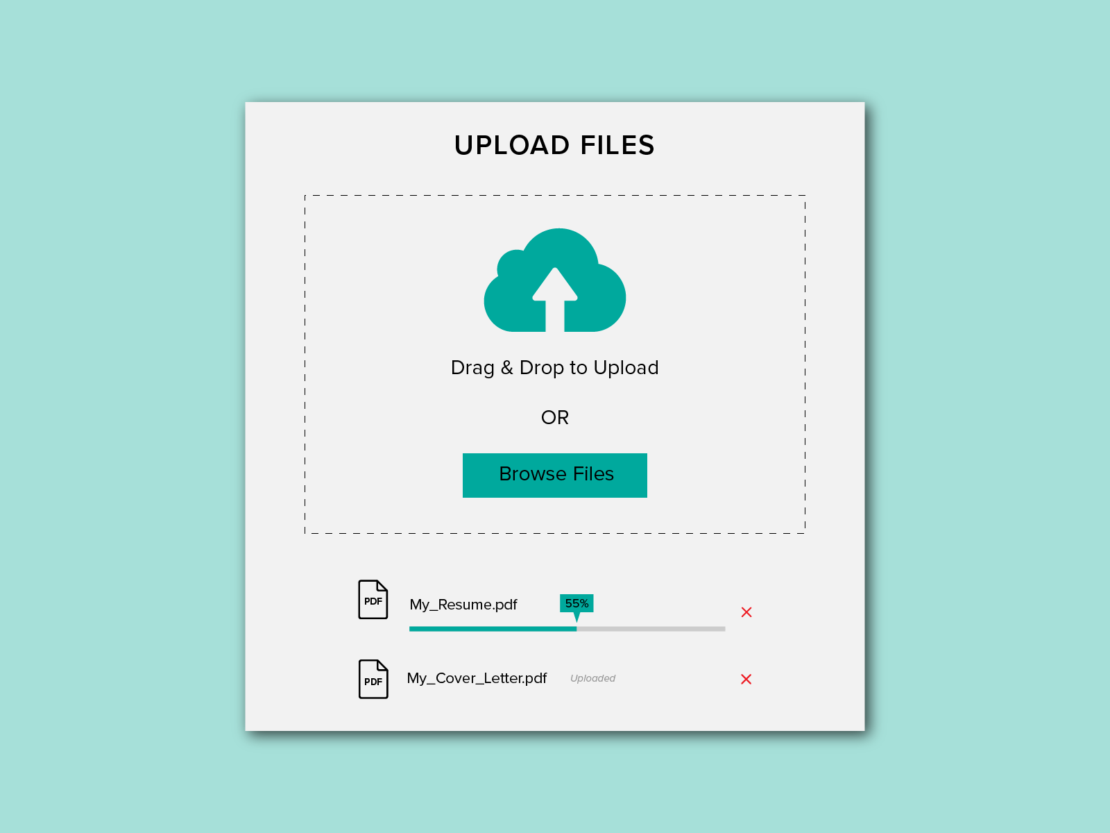 File Upload by Phoebe Ng on Dribbble