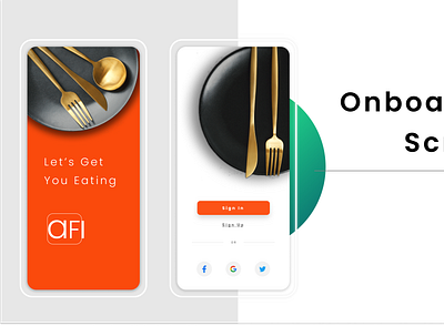 Login page for a food app design uidesign ux