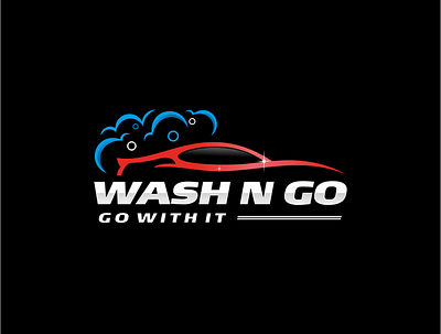 wash n go carwash design logo