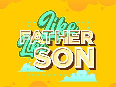 like father like son design logo typography