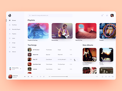 Music App - Player 009 dailyui icon logo minimal music player ui ux web webapp webdesign