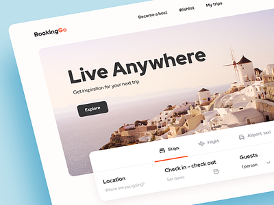 Booking web app concept by Anton Zaderaka for ИНОСТУДИО on Dribbble