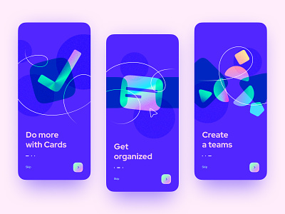Onboarding design 23 abstract app blue dailyui design figma holographic illustration ios mobile noise onboarding ui ux welcome