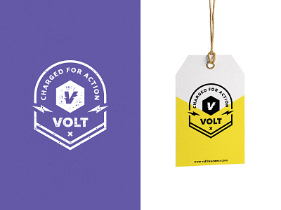 Volt Tag action emblem lightning logo tag volt