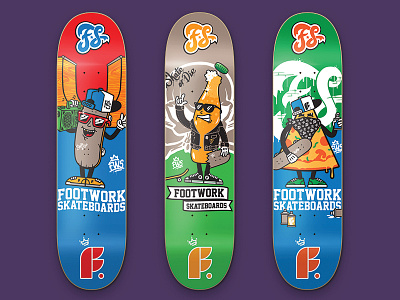 Footwork Skatebords. Сharacters