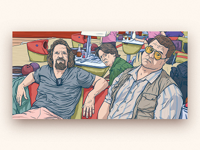 Dude Team ai art big lebowski bowling dude illustration movie office picture relax sunglasses team