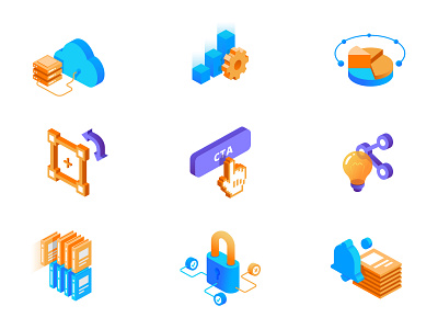 Isometric Icons icon illustration isometria vector web