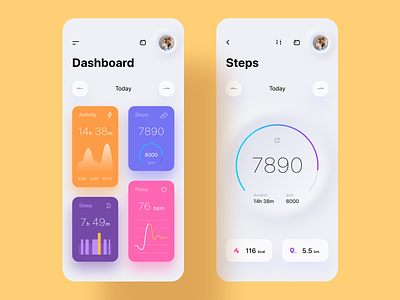 Delegeret Blive kold Derfra Step Tracker designs, themes, templates and downloadable graphic elements  on Dribbble