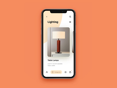 Light Store App animation app cart e commerce interaction ios lamp light mobile prototype shop store ui ux uxpin