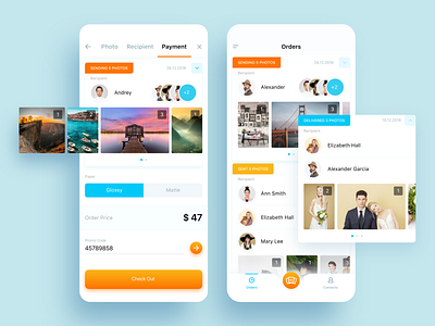 Graphie App app appdesign ios mobile app order payment photo photography ui ux