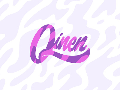 Qinen Backpacks Logo#2 backpack branding graphic design lettering logo overlay pattern vector