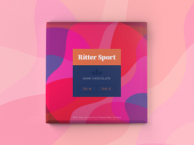 Ritter Sport Concept branding chocolate design dribbble flat icon packaging pattern pink rittersport typography vector warmup