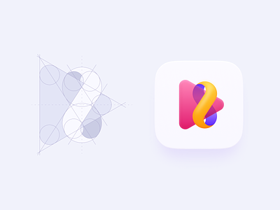 Mobile App Icon 005 app app icon branding bright color dailyui eight icon icon design logo movie play player symbol vector