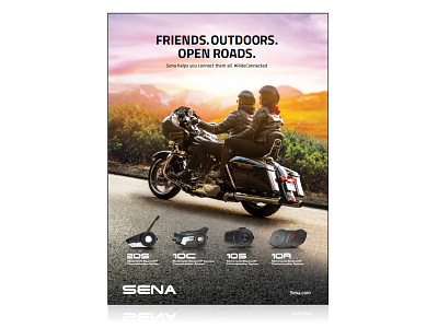 SENA Communications Magazine Ad branding design typography