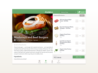 Freshdirect for iPad food freshdirect grocery ios ipad