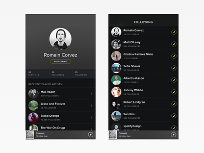 Spotify Social Redesign ios mobile redesign spotify
