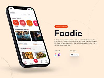 Foodie app app design dailyui delivery app design figma food app minimal product design ui