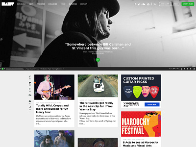 Happy 2.0 music blog music website web design web development