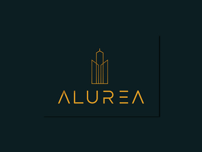 Modern and Flat LOGO for Realstate company 'ALUREA' brand identity branding design graphic art graphic design graphics graphics design illustration logo moder and flat logo realestate typography