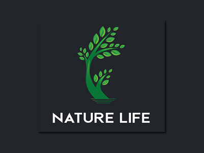 Flat and Modern Logo for NATURE LIFE 3d brand identity branding design graphic art graphic design graphics design illustration logo logo art logos minimal minimalist modern modern and flat natural logo nature tree tree logo typography
