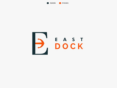 Lettermark Logo for EAST DOCK brand identity branding business logo design dock flat graphic art graphic design graphics design icon illustration logo minimal modern nature vector website
