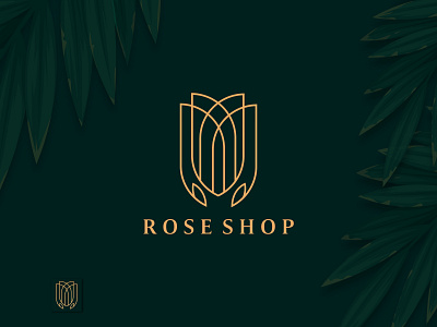 Flat and Modern Logo For ROSE SHOP