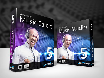 Boxshot Music Studio 5 boxshot 3d software music box