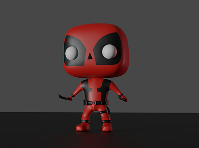 deadpool 3d modeling blender deadpool funkopop