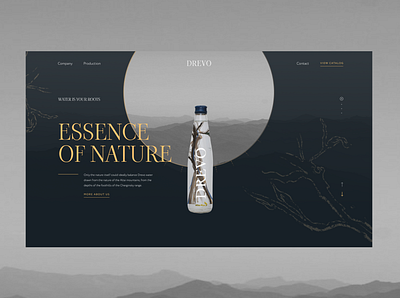Altai wild water clean design drawing illustration layout ui water web website