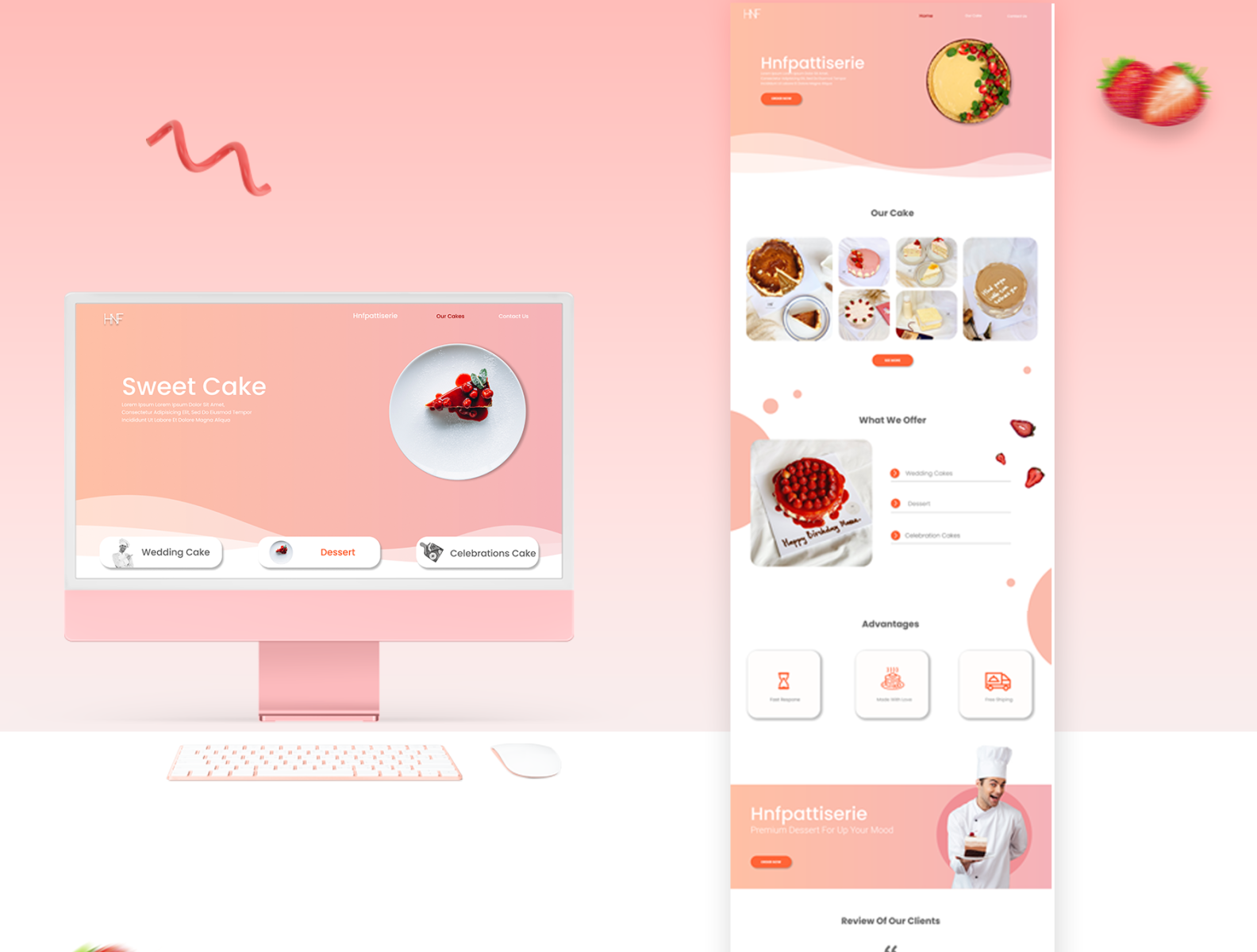 Cakeshop Landing page by Yulizar Rahman on Dribbble