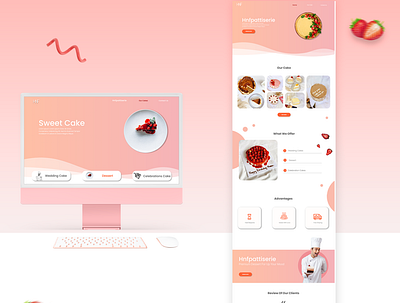 Cakeshop Landing page app branding design graphic design typography ui ux