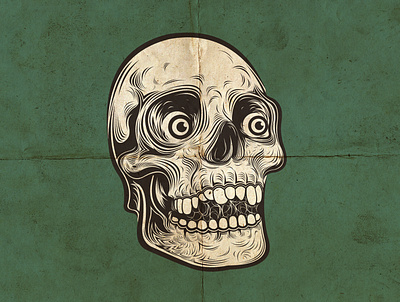 SKULL VINTAGE design illustration vector