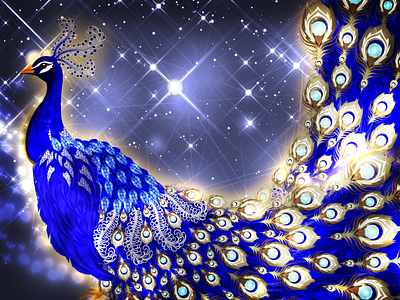 Jewelled Peacock animal bird birds blue design feather gold mexico peacock vanity