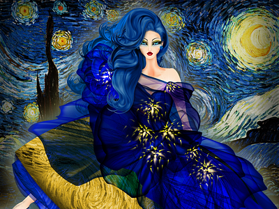 Tribute inspired by the Starry Night Vincent Van Gogh