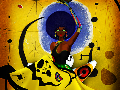 Tribute to Joan Miró artist blue illustration joanmiro miró model surreal art surrealism