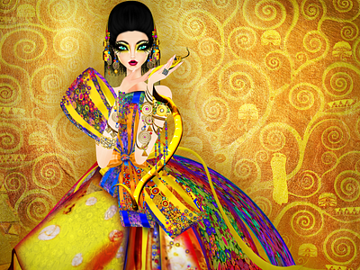 Gustav Klimt inspired Model