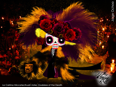 Micccatecihuatl Myths, Tales And Legends Series Mexico catrina customs dayofthedead death folklor halloween legends mexico myths posada quetzalcoatl