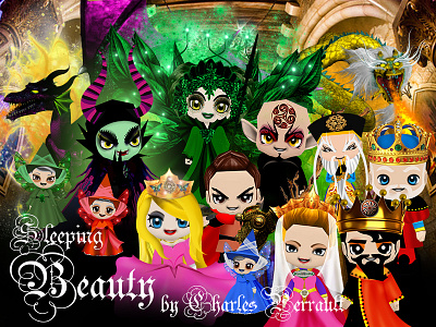 Sleeping Beauty by Charles Perrault auroresa beauty fairi fairytale maleficent myth prince princess