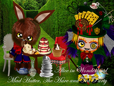Alice in wonderland Tea Party alice fairytale hare madhatter tea wonderland