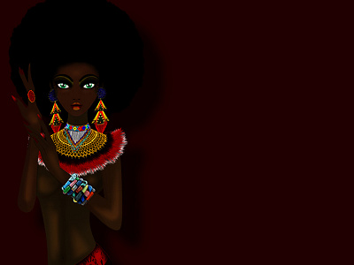 Afro Fashion africa afro beaded beauty black fashion jewelry model zulu